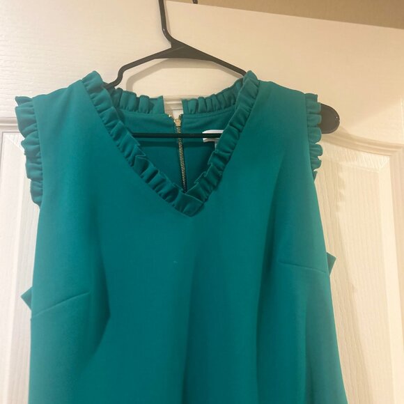 Calvin Klien Green Sheath Dress Size 12 - Picture 2 of 3